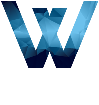 WYSIWYG logo, blue W
